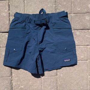 Patagonia Blue Cargo Shorts Lightweight and Relaxed